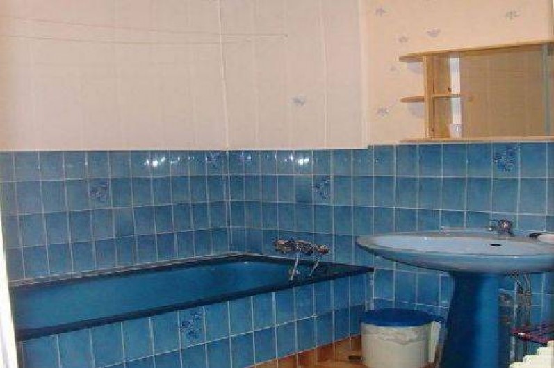 Location de vacances - Gîte à Bouvante - salle de bain + rideau de douche actuellement