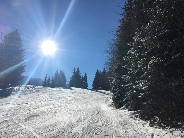 Location de vacances - Chalet à Les Avanchers-Valmorel - la piste de Doucy