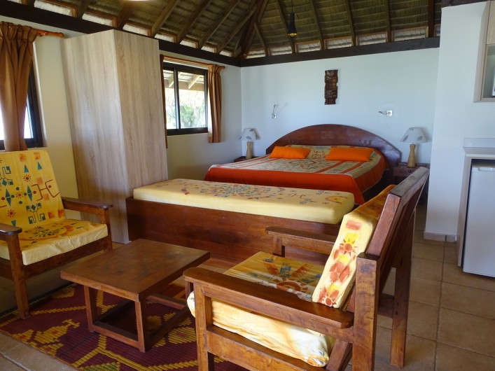 Location de vacances - Bungalow - Mobilhome à Uturoa - CHAMBRE ET SALON