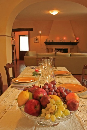 Location de vacances - Gîte à Campiglia D'orcia - tavolo da pranzo Casa Claudia