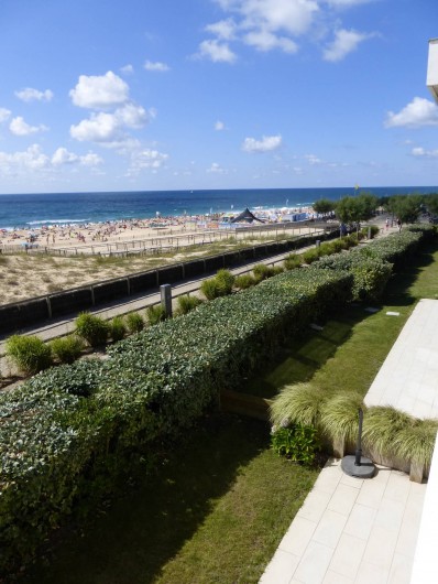 Location de vacances - Appartement à Soorts-Hossegor - appartement n°1: vue sur l'océan  depuis l'angle de la terrasse Ouest