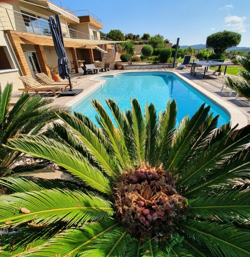 Location de vacances - Villa à Porto-Vecchio - Vue mer terrasse