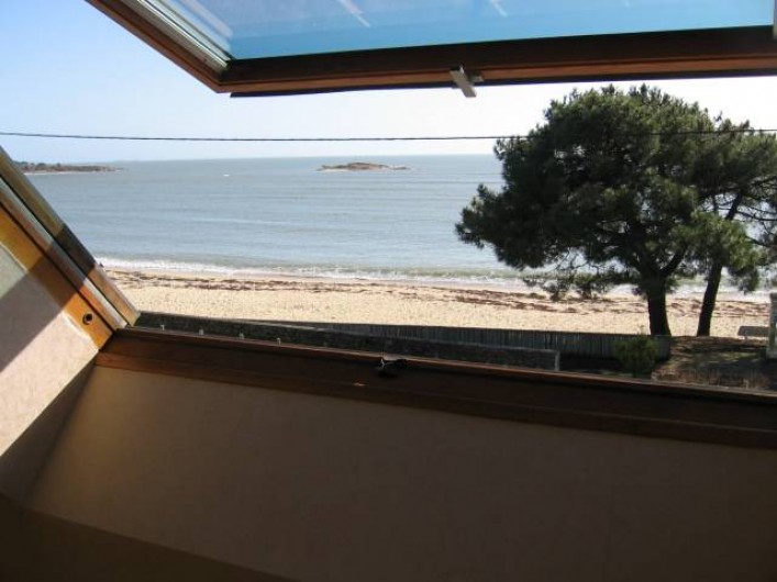 Location de vacances - Appartement à La Trinité-sur-Mer - Vue velux chambre duplex plage Men Du