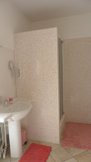 Location de vacances - Chambre d'hôtes à Brioude - Salle de bain partagée entre les chambres Terre et EAU