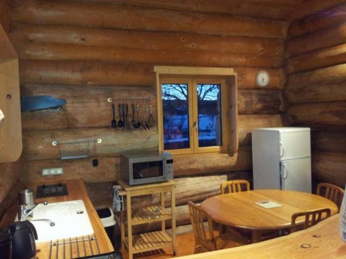 Location de vacances - Chambre d'hôtes à Saint-Anthème - Chalet en rondins de bois