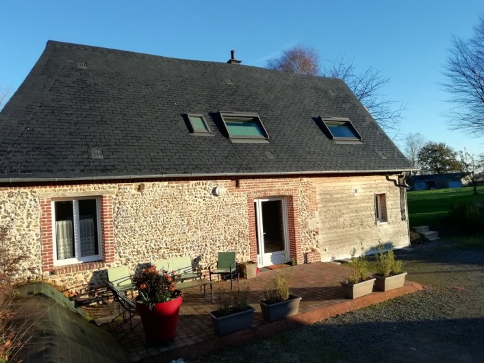 Location de vacances - Gîte à Bosville - façade sud de la maison