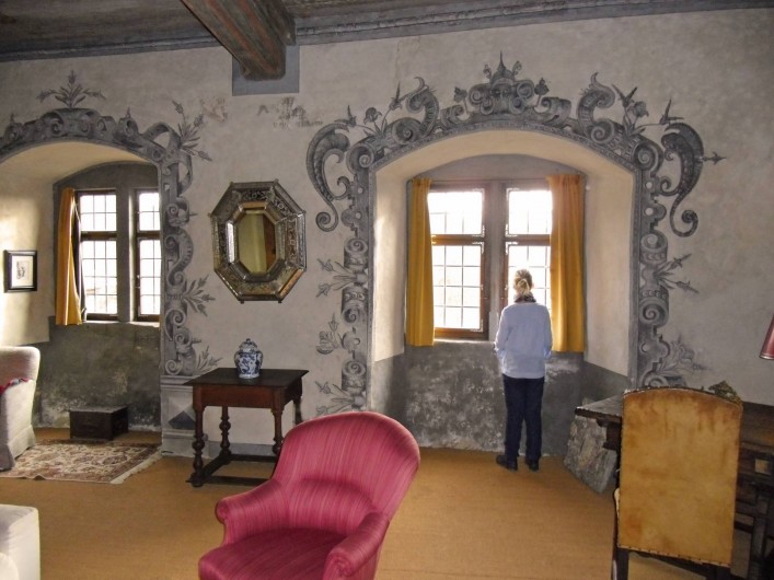 Location de vacances - Appartement à Unsleben - Le "Salon bleu" qui loge un lit extra-large pour deux personnes