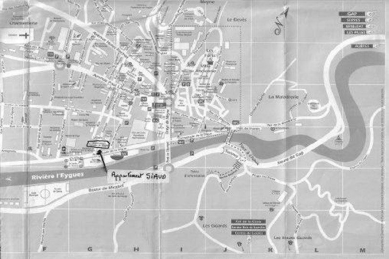 Location de vacances - Appartement à Nyons - Plan de situation