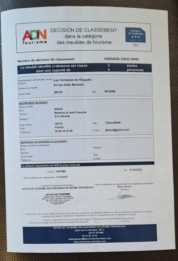 Location de vacances - Appartement à Nyons - classement 3 étoiles