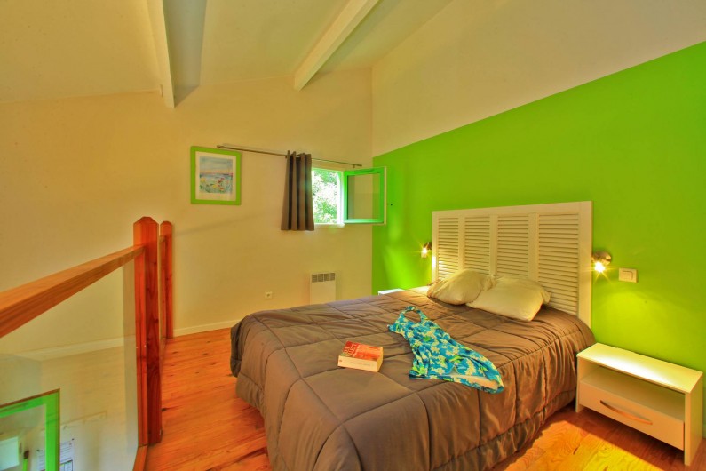 Location de vacances - Chalet à Messanges - Chambre en mezzanine