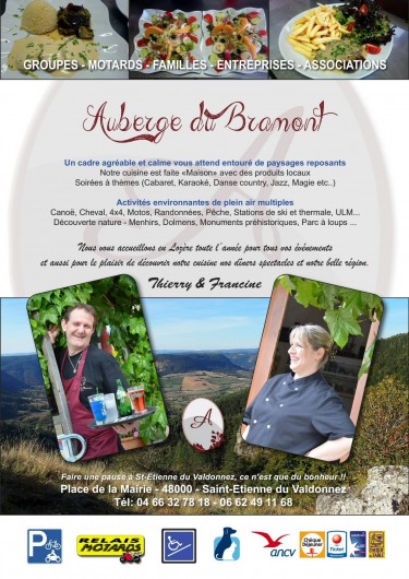 Location de vacances - Chambre d'hôtes à Saint-Étienne-du-Valdonnez - Découvrir les Gorges du Tarn à 20 mn de l'Auberge du Bramont