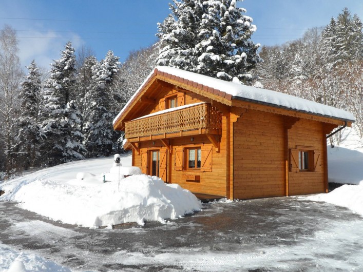 Location de vacances - Chalet à Basse-sur-le-Rupt - Les extérieurs du chalet "Les Bruyères" en hiver
