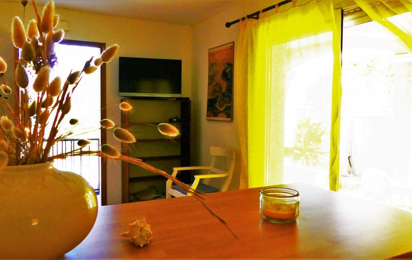 Location de vacances - Villa à Frontignan - Vue sur porte fenêtre accédant à la terrasse