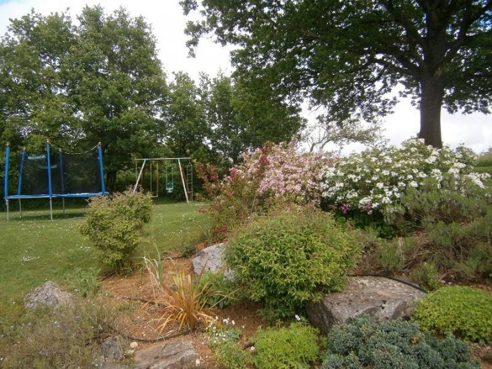 Location de vacances - Gîte à Mareuil-sur-Lay-Dissais - aire de jeux avec balançoire et trampoline