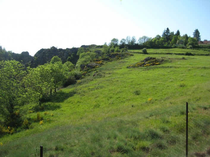 Location de vacances - Chalet à Le Malzieu-Ville - vue de la terrasse sur la montagne