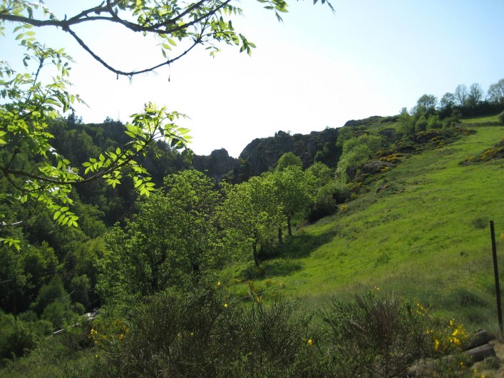 Location de vacances - Chalet à Le Malzieu-Ville - vue sur la via ferrata