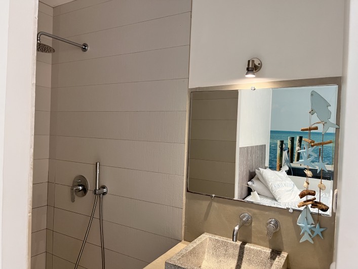 Location de vacances - Villa à Calvi - Salon, salle à manger, cuisine américaine 55 m²