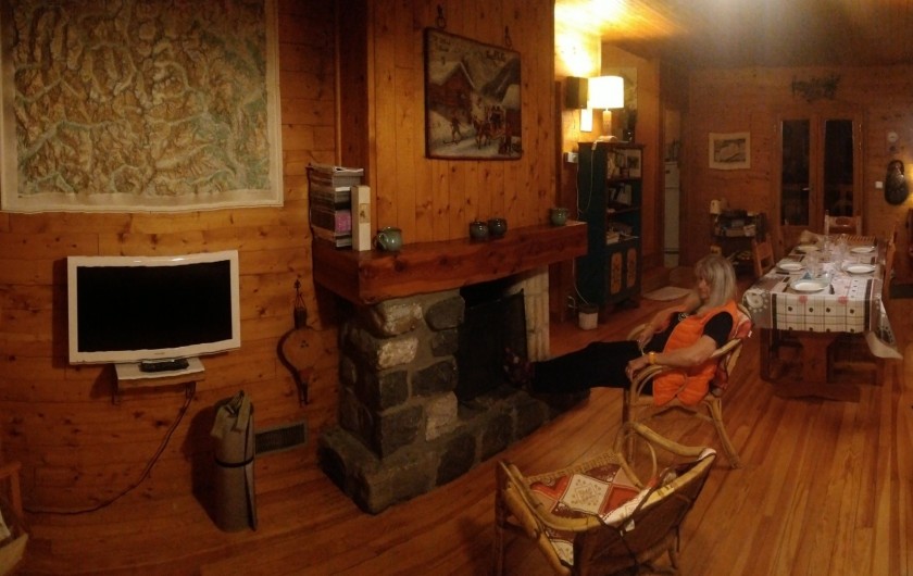 Location de vacances - Chalet à Vallouise - Séjour vue panoramique