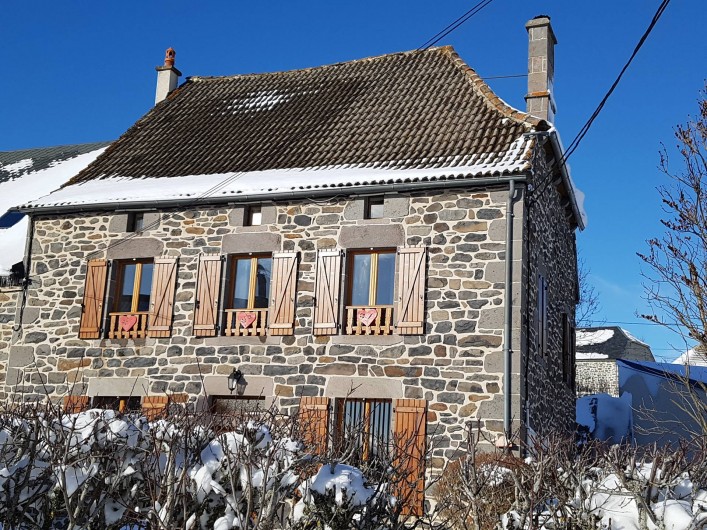 Location de vacances - Villa à Valuéjols - sous la neige, exposée plein Est avec de beau levés de soleil