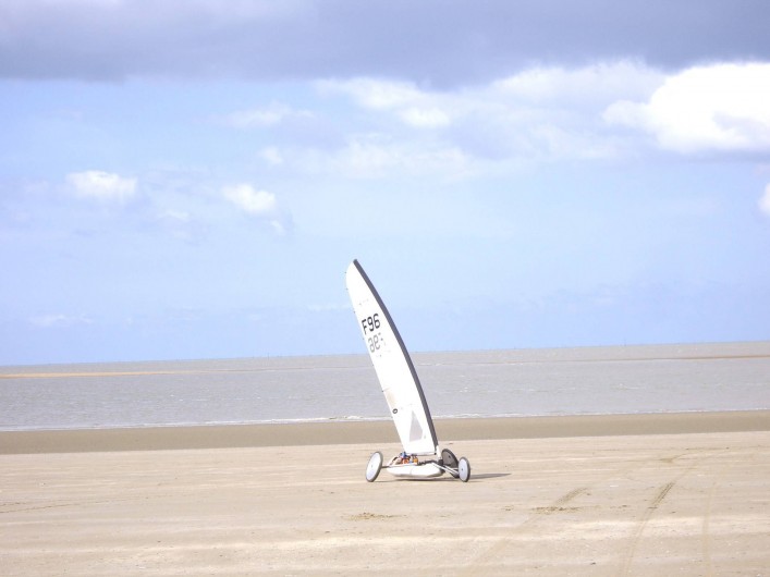 Location de vacances - Appartement à Saint-Brevin-les-Pins - Location Vacances Bretagne Sud: Char à voile sur la plage de St-Brevin l'Océan