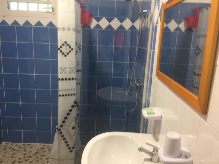 Location de vacances - Appartement à Les Abymes - La salle de bain avec douche.