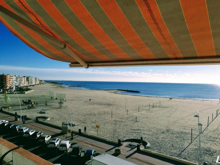 Location de vacances - Appartement à Palavas-les-Flots - Vue du balcon (photo prise l'hiver)