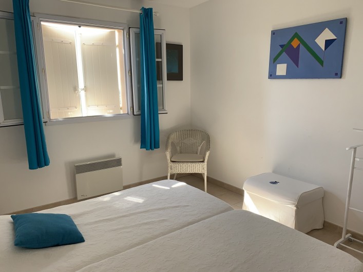 Location de vacances - Villa à Cagnes-sur-Mer - Chambre bleue #2