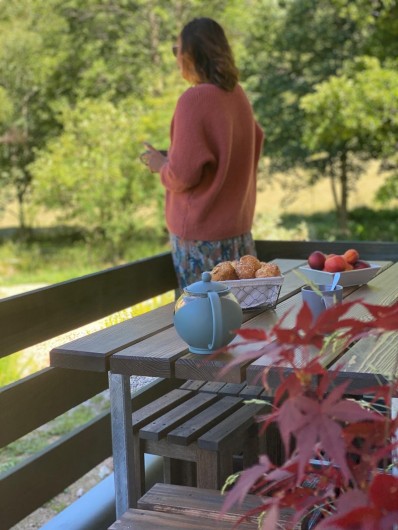 Location de vacances - Chalet à La Bresse - Petit déjeuner en terrasse ...