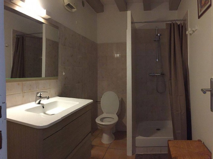 Location de vacances - Gîte à Vacqueyras - salle d'eau avec douche et WC