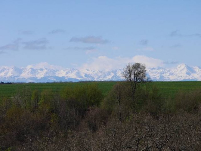 Location de vacances - Villa à Castin - Vue depuis la terrasse sud de la villa par beau temps.