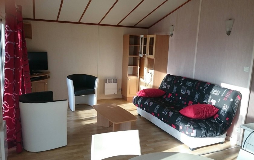 Location de vacances - Camping à Brem-sur-Mer - Chalet "Prestige XL" terrasse fermée