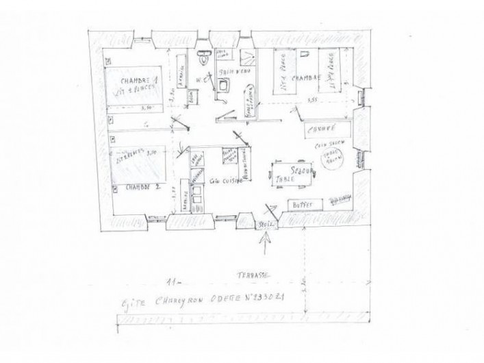 Location de vacances - Gîte à Saint-Étienne-de-Serre - Plan