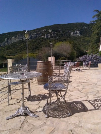 Location de vacances - Gîte à Seynes - TERRASSE avec vue sur le Mont Bouquet