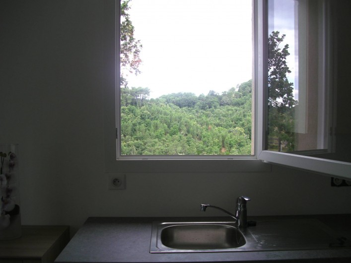 Location de vacances - Maison - Villa à Générargues - vue de la fenêtre cuisine