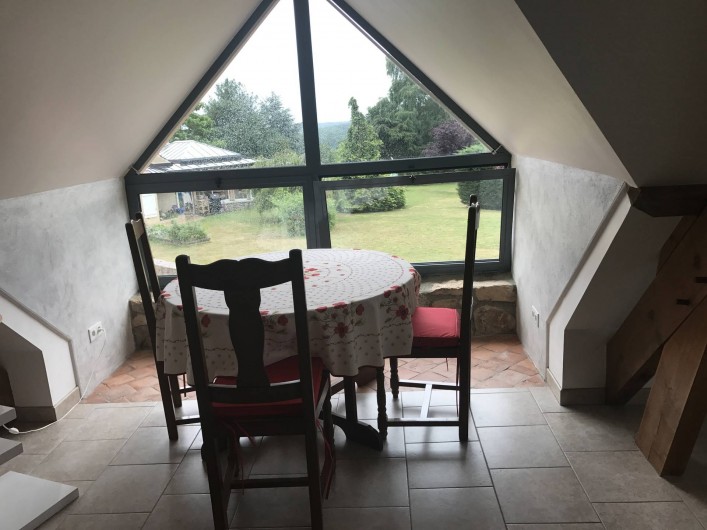 Location de vacances - Appartement à Rouvray - COIN REPAS AVEC VUE DEGAGEE