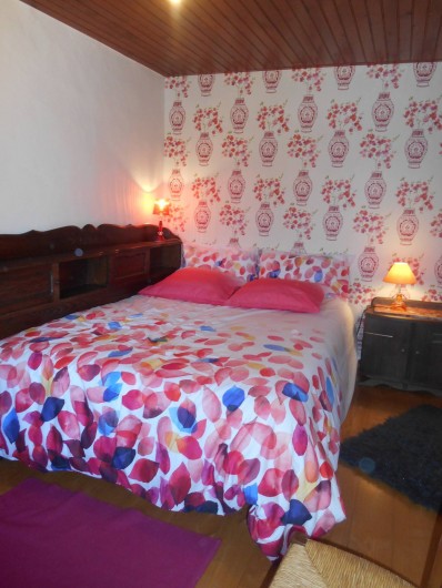 Location de vacances - Maison - Villa à Nouzerolles - chambre côté jardin  lit 140/190 matelas épais