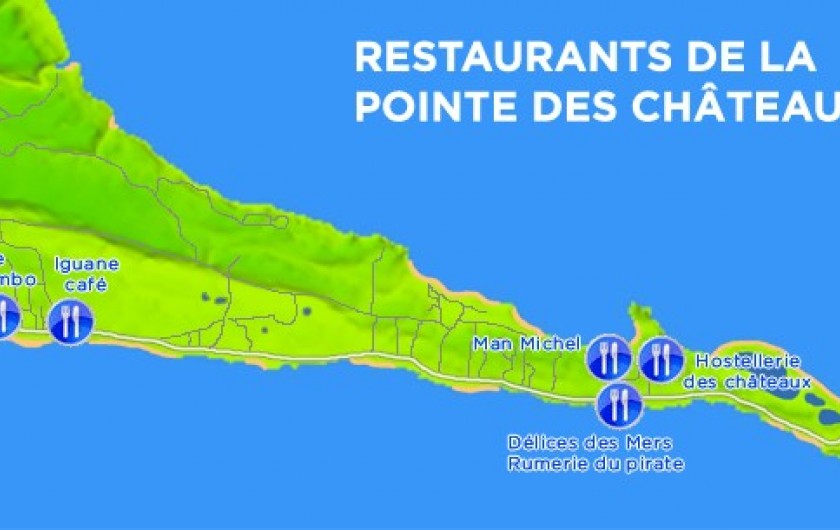 Location de vacances - Villa à Saint-François - Restaurants à proximité de la villa