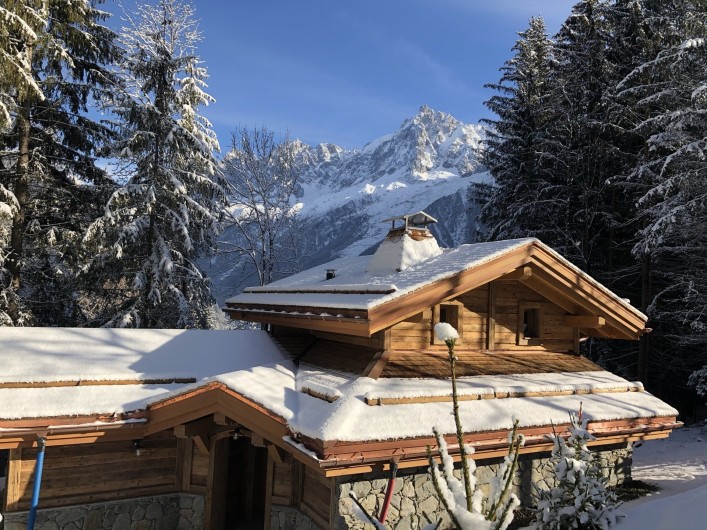 Location de vacances - Chalet à Chamonix-Mont-Blanc - Le chablegy vue arrière