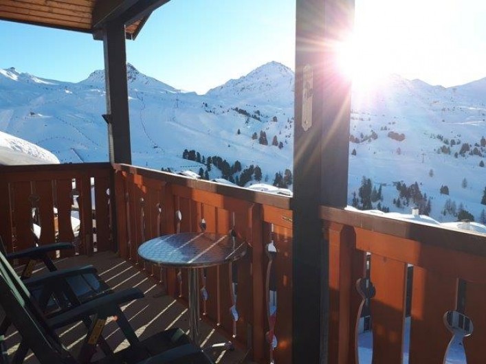 Location de vacances - Appartement à Belle Plagne - VUE DU BALCON PLEIN SUD