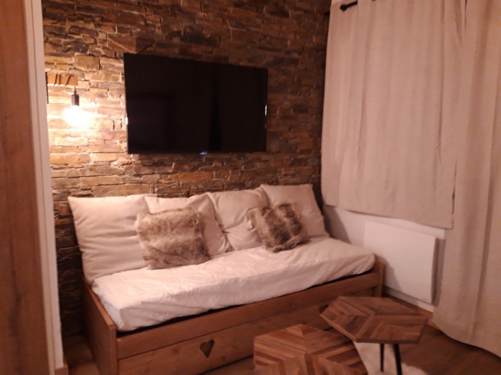 Location de vacances - Appartement à Belle Plagne - SALON AVEC BANQUETTE - COUCHAGE 1 PERSONNE