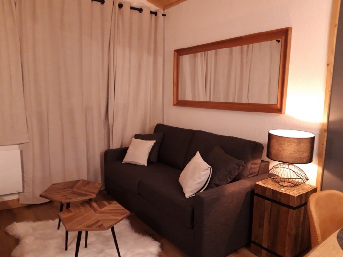 Location de vacances - Appartement à Belle Plagne - SALON AVEC CANAPE LIT 2 PERSONNES