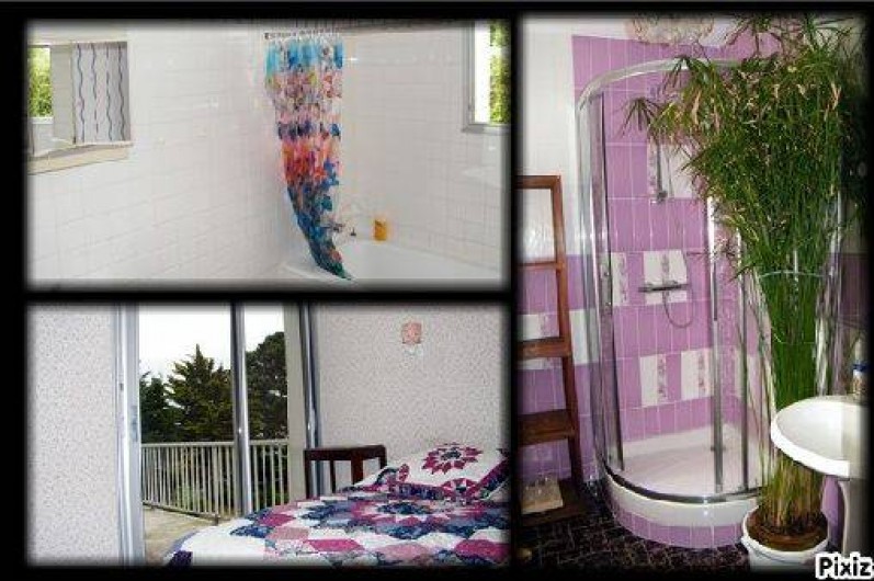 Location de vacances - Villa à Sarzeau - Salle de bain, salle d'eau et petite chambre de l'étage