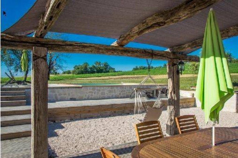 Location de vacances - Villa à Berdoues - Terrasse, côté piscine