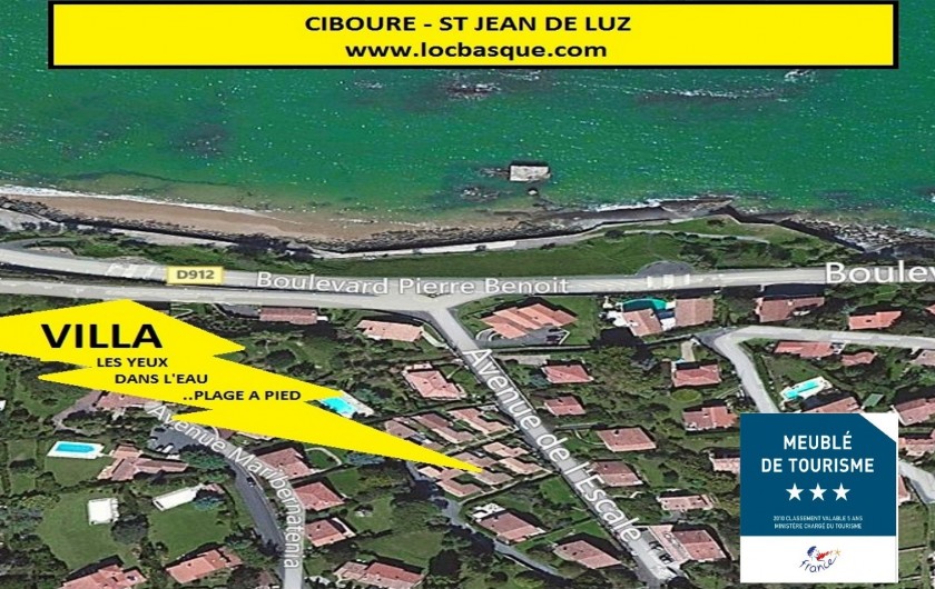 Location de vacances - Villa à Ciboure - vue aérienne