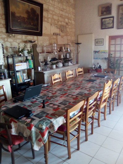 Location de vacances - Chambre d'hôtes à Beaumont - Table du petit déjeuner