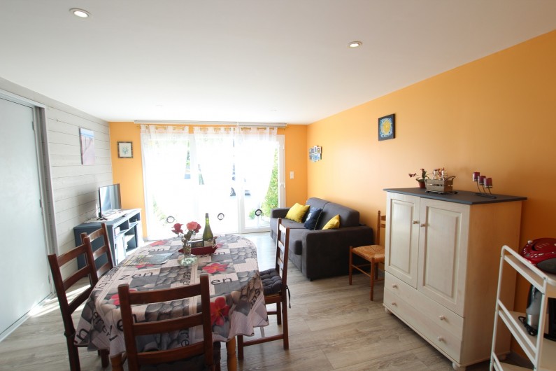 Location de vacances - Appartement à Yvetot-Bocage - SEJOUR  canapé lit télévision