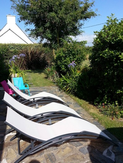 Location de vacances - Villa à Plougoulm - Terrasse coté sud