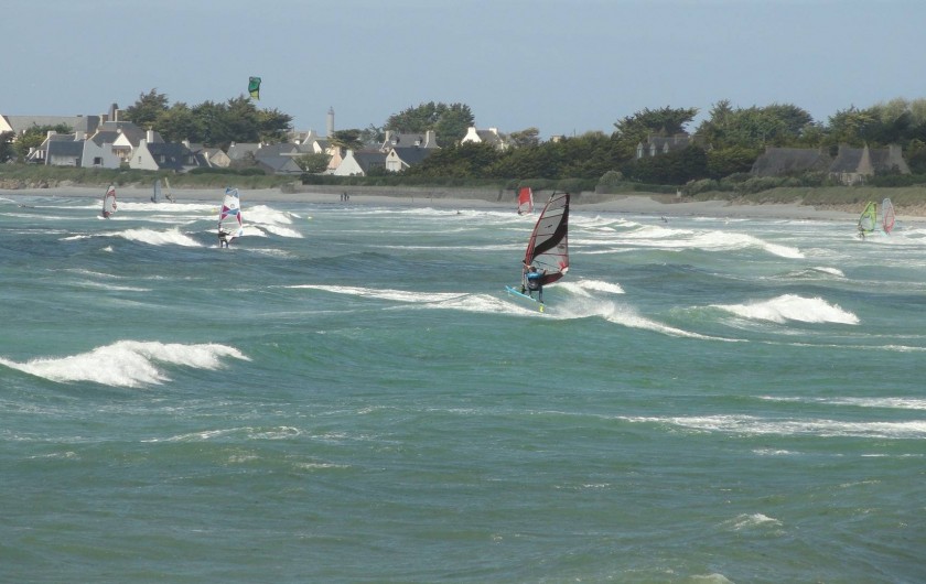 Location de vacances - Villa à Plougoulm - vue mer à marée haute site de planches à voile