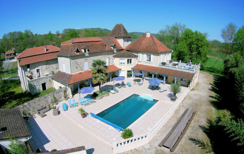 Location de vacances - Chambre d'hôtes à La Madeleine - Vue aérienne du domaine