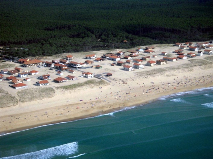 Location de vacances - Villa à Vielle-Saint-Girons - Vue aérienne générale de la station de St Girons plage